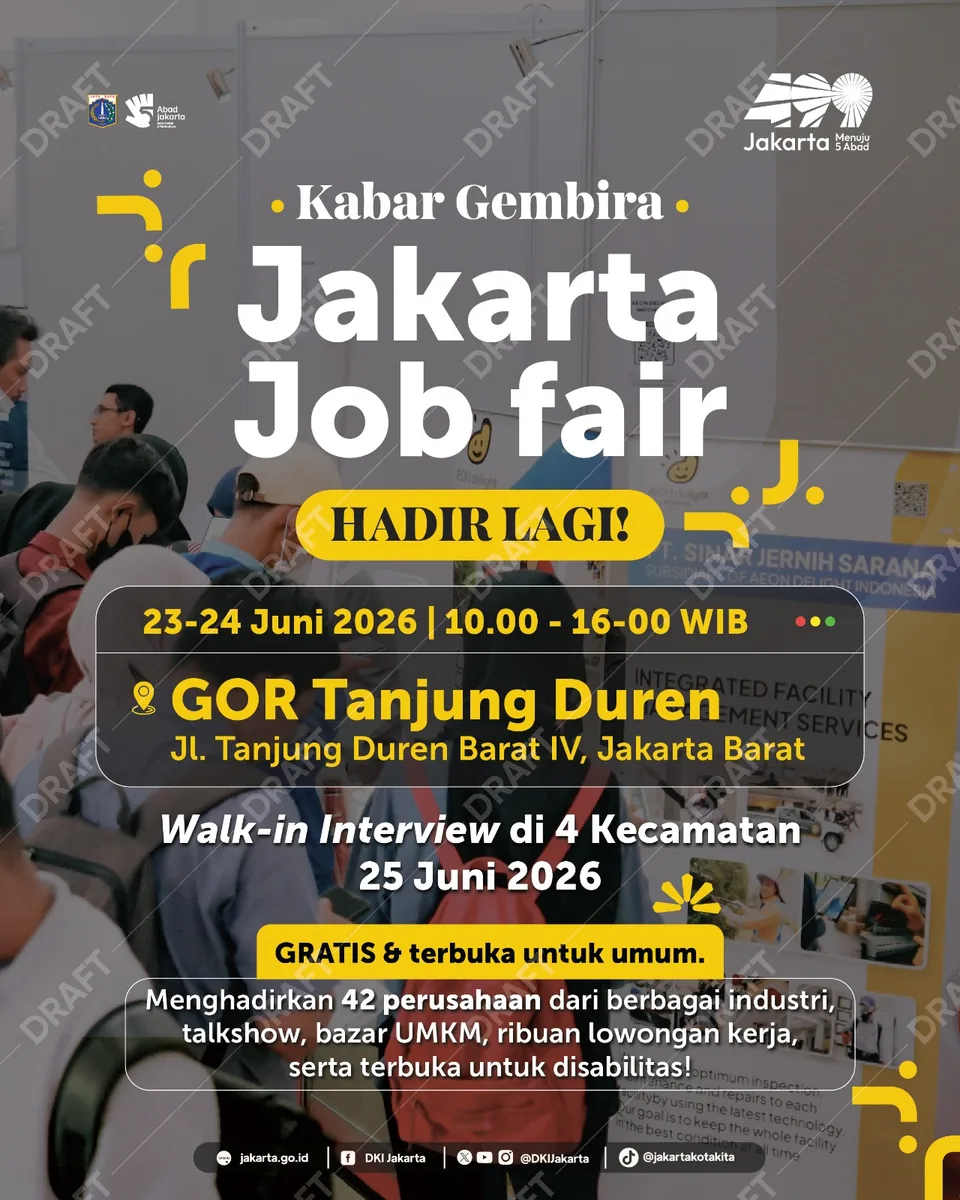 Job Fair Kabupaten Aceh Tenggara 2026 (Suku Dinas TKTE Wilayah Kabupaten Aceh Tenggara Barat) : 23-24 Juni 2026